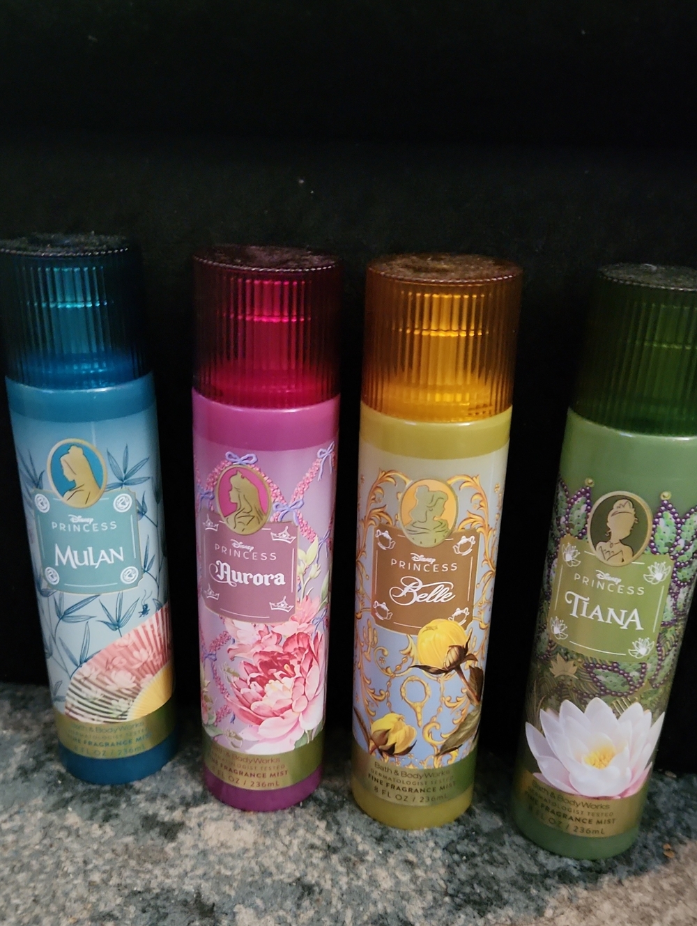 Set Of 4 Bath & Body Works Disney Princess Fragrance Mist Set -